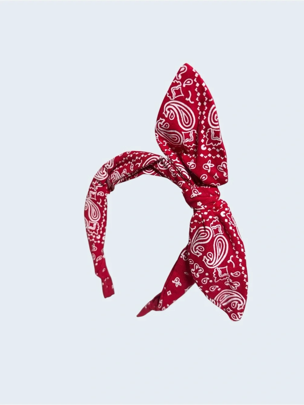 Red Bandana Knot Headband NWOT